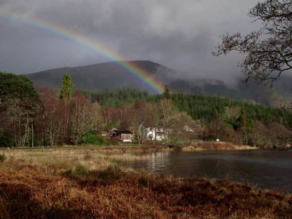 A rainbow near Loch Arkaig, Fort William. Picture: Alex Anderson