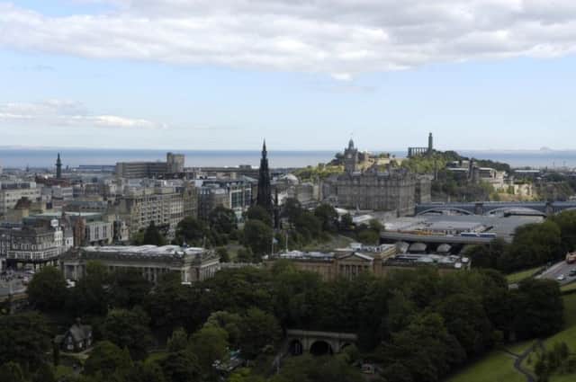 A view of Princess Street from Edinburgh Castle. Picture: TSPL
