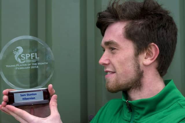 Hibs midfielder Sam Stanton won the SPFL young player of the month award for February Picture: SNS