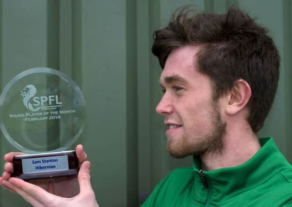 Hibs midfielder Sam Stanton won the SPFL young player of the month award for February  Picture: SNS