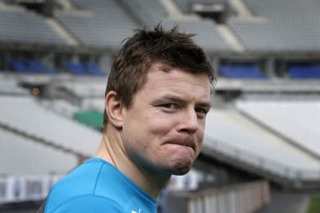 Ireland's Brian O'Driscoll arrives for a training session. Picture: AP