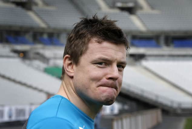 Ireland's Brian O'Driscoll arrives for a training session. Picture: AP