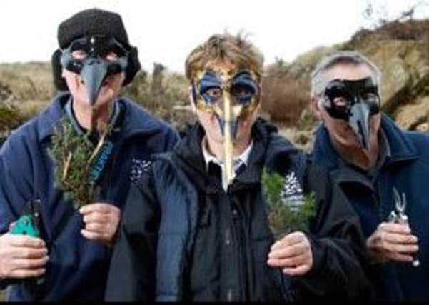 Workers at the Ayrshire Juniper Recovery Project gets into the spirit of things. Picture: Contributed