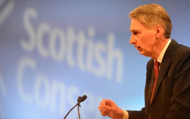 Philip Hammond speaks at the Tory party conference. Picture: PA