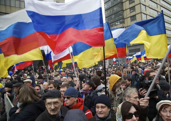 Crimeans will go to the polls to decide on whether to leave Ukraine for Russia. Picture: AP