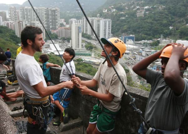 A rock climbing group for youngsters from the Favellas of Rio De Janeiro set up by Edinburgh pilot Stuart Green. Picture: Stuart Green