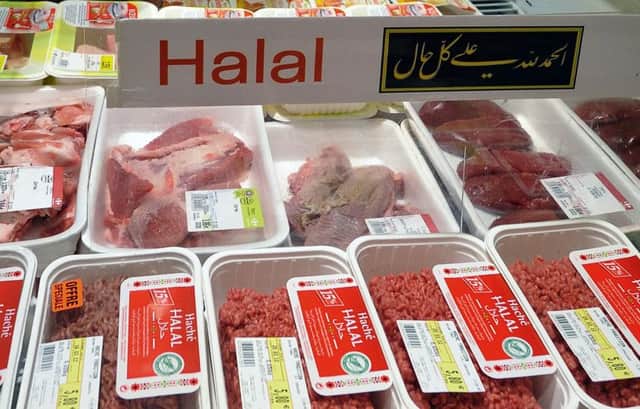 Halal produce in a supermarket  ritual slaughter is a vexed issue. Picture: Getty