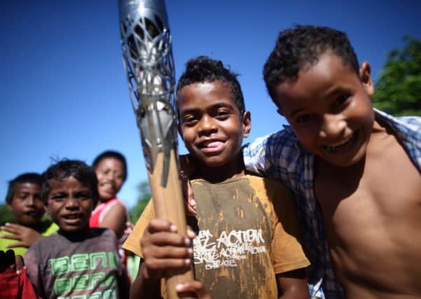 The batons Commonwealth journey took in the Solomon Islands. Picture: Contributed