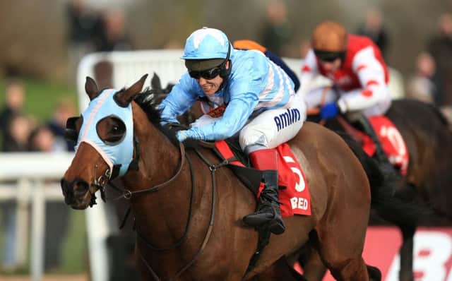 Goulanes and Richard Johnson close in on victory at Uttoxeter. Picture: PA