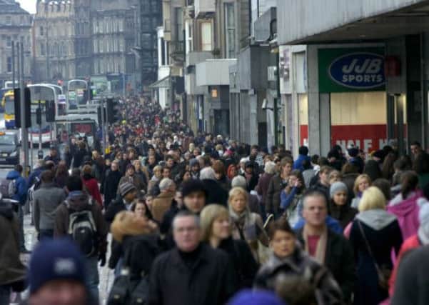 The number of people visiting Scotland's shops in February 2014 was down by over 4 per cent on 12 months ago. Picture: TSPL