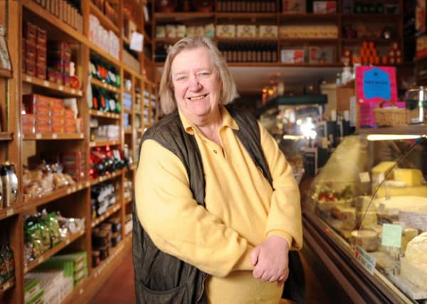 Clarissa Dickson Wright, pictured in Valvona & Crolla in Edinburgh's Elm Row, in February 2011. Picture: Jane Barlow