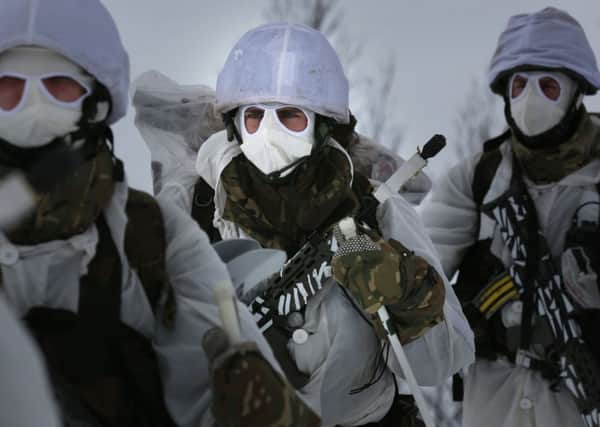 Marine reservists undertook two weeks of training in the Arctic Circle. Picture: PA