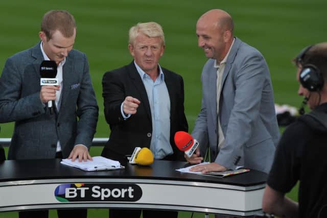 Scotland manager Gordon Strachan and Gary McAllister join guests in the BT Sports Studio. Picture: Getty