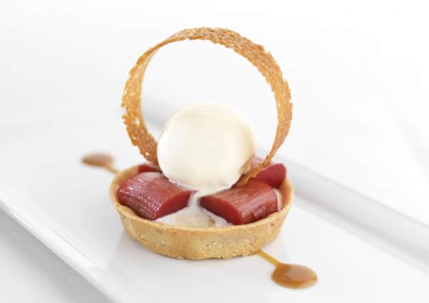 Andy Cumming of Rogano's  Rhubarb Tart. Picture: Contributed