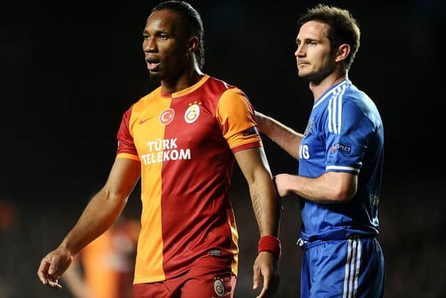 Chelsea's Frank Lampard (right) and Galatasaray's Didier Drogba. Picture: PA