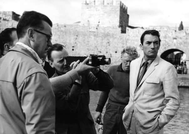 Oswald Morris, left, on the set of The Guns of Navarone.  Picture: Columbia