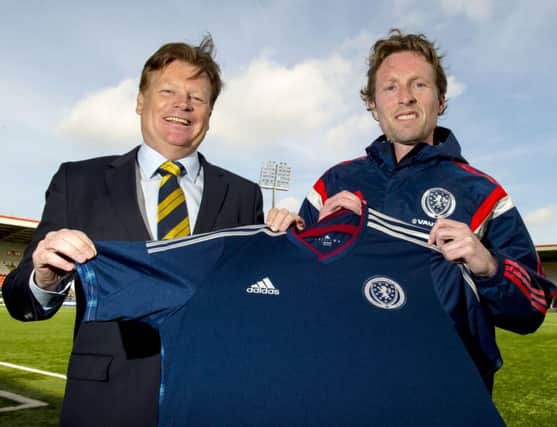 Mark Wotte with Scot Gemmill who has succeeded Scott Booth as Scotland Under 17 coach. Picture: SNS