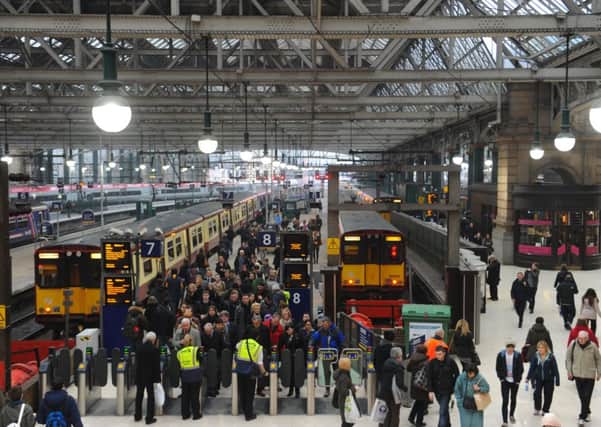 Trains into Glasgow Central were affected by the fire. Picture: Robert Perry
