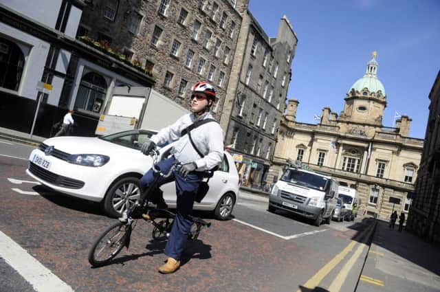 Despite a police campaign, many motorists still encroach into the cyclists safe area. Picture: Greg Macvean