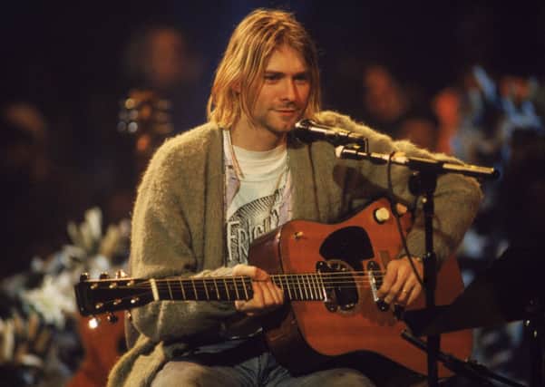 File photo of Kurt Cobain performing on MTV Unplugged in November 1993. Picture: Getty