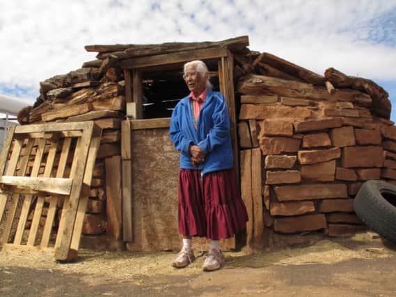 Stella Peshlakai Smith lives in a traditional tribal dwelling at Wupatki, northern Arizona. Picture: AP