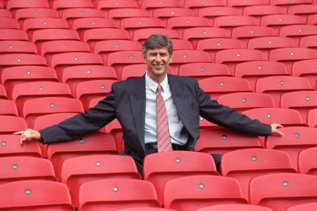 Arsene Wenger arrives at Highbury as the new Arsenal manager in September 1996. Picture: PA