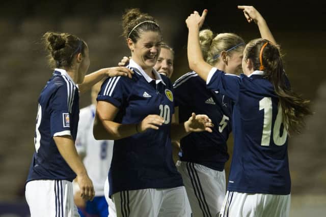 Scotlands women footballers do well on the park, but there are no women among the SFAs high heid yins. Photograph: Bill Murray/SNS