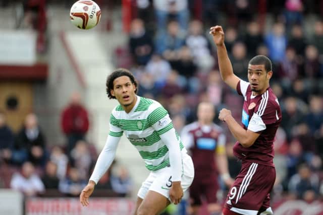 Virgil van Dijk, left, tops the list of the best centre backs in the Scottish Premiership. Picture: Jane Barlow