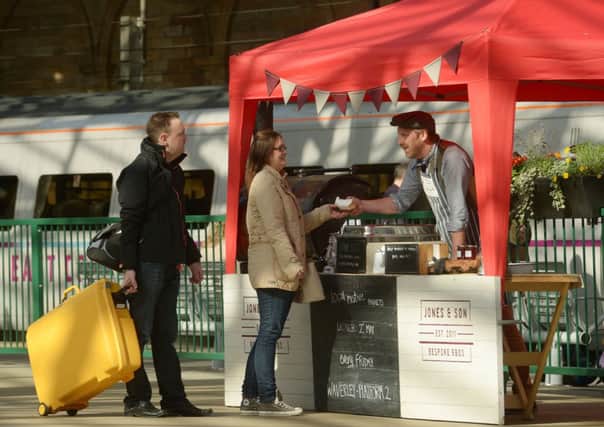 Market stall in Waverly station. Picture: TSPL