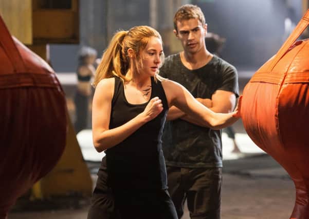 Shailene Woodley and Theo James in the film adaptation of Divergent. Picture: AP