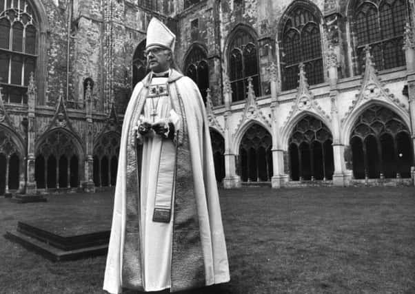 On this day in 1980, Robert Runcie, Bishop of St Albans, was enthroned as the 102nd Archbishop of Canterbury. Picture: Getty
