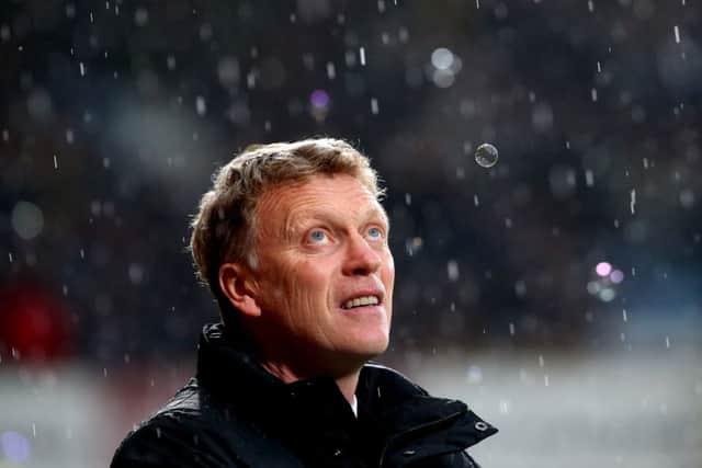 David Moyes has spotted some hints of sunshine through the rain over the last week. Picture: Getty
