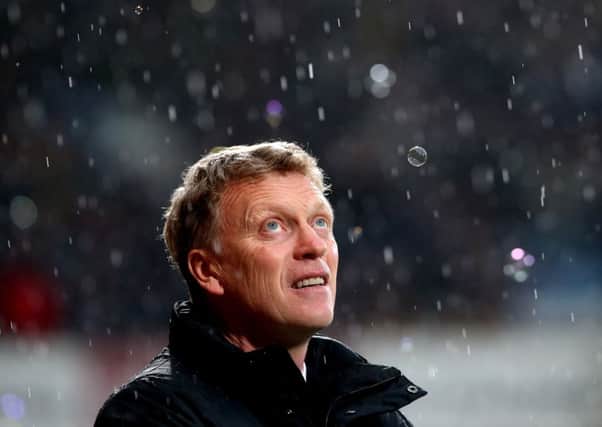 David Moyes has spotted some hints of sunshine through the rain over the last week. Picture: Getty