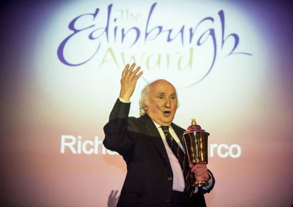 Celebrated arts figure Richard Demarco last night received the Edinburgh Award. Picture: Ian Georgeson