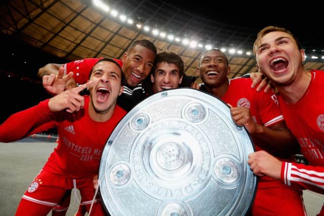 Bayern celebrate their league win. Picture: Getty