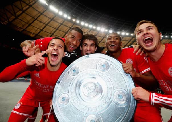 Bayern celebrate their league win. Picture: Getty
