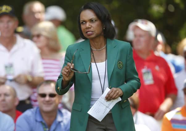 Condoleezza Rice was one of the first two women to become Augusta National members. Picture: Reuters