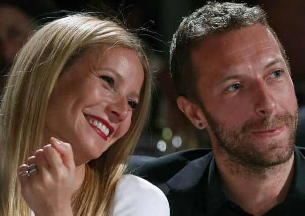 Chris Martin and Gwyneth Paltrow before their conscious uncoupling. Picture: AP