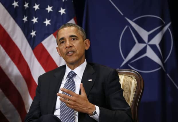 Barack Obama speaking in Brussels yesterday. Picture: Reuters