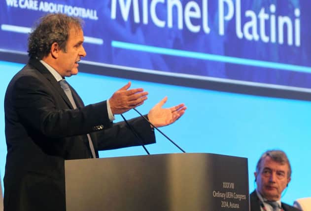 Michel Platini says he can beat Sepp Blatter in the FIFA presidential race. Picture: Getty