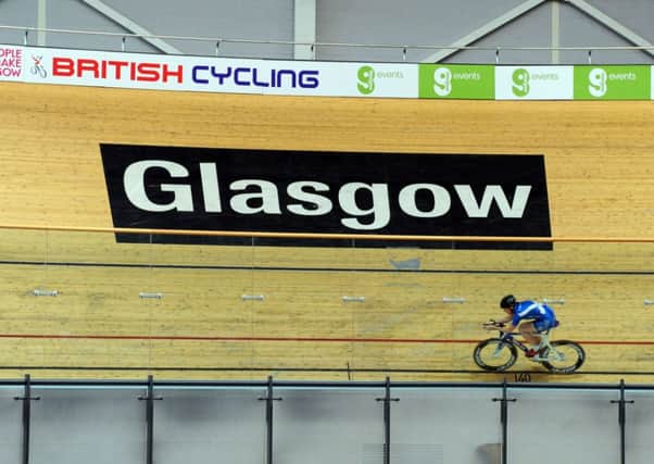 A rider tries out the Sir Chris Hoy Velodrome in the east end of Glasgow. Picture: Ian Rutherford