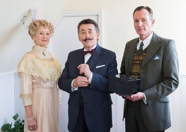 Robert Powell with Liza Goddard and Robin McCallum from Black Coffee. Picture: Getty