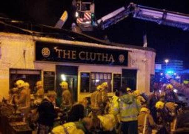 Glasgow Police Helicopter crash into the Clutha bar pub in Glasgow. Picture: Eddie Waltham