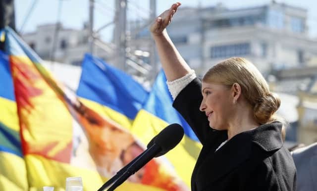 Former Ukrainian prime minister Yulia Tymoshenko campaigns in Kiev ahead of the 25 May presidential elections. Picture: Reuters
