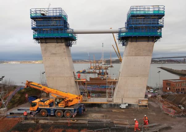 Infrastructure work - including the new Forth Replacement Crossing - has seen strong growth. Picture: Contributed