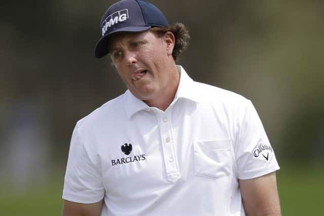 Phil Mickelson withdrew from the Valero Texas Open with a strained side at the weekend. Picture: AP