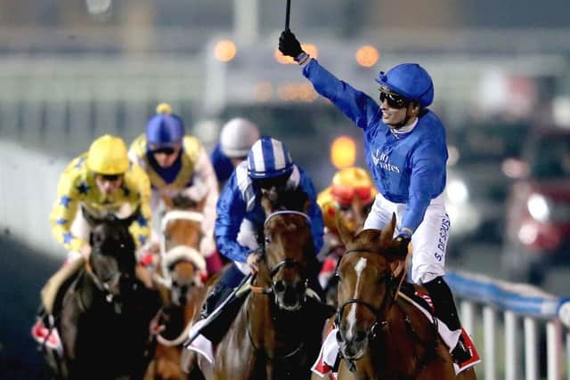 African Story ridden by Silvester De Sousa wins the Dubai World Cup. Picture: Getty