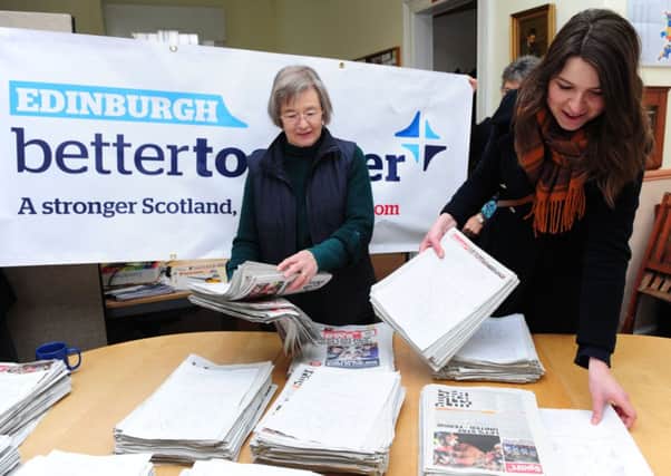The Better Together campaign have to find more positivity. Picture: Ian Rutherford.