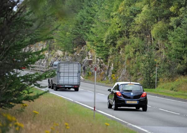 Cars on the A9 in Perthshire. Picture: TSPL