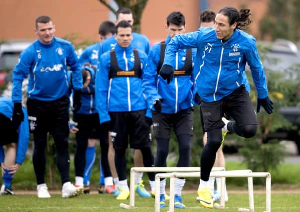 The Rangers squad in training. Picture: SNS